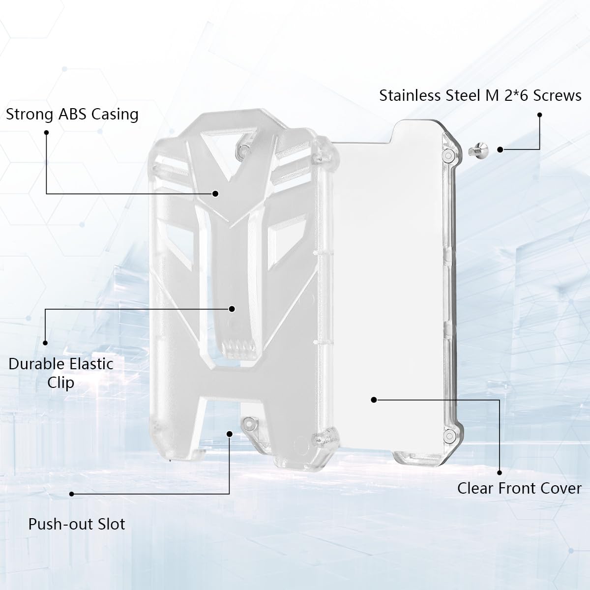 2 Pack of Hard Plastic ID Badge Holder with Retractable Lanyard | Heavy Duty Badge Reel with Flexible Wire, Card Holder Retractable Clip and Lanyards for ID Badges | Work ID Holder, White - Image 3