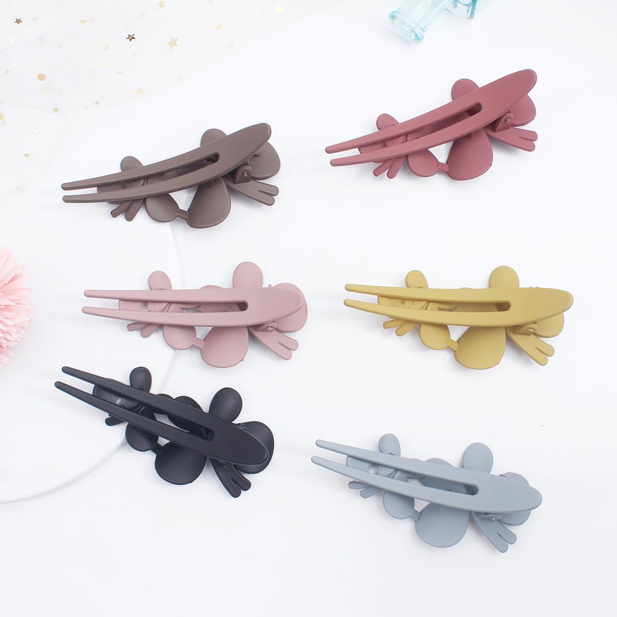 6 Pcs Butterfly Flat Hair Clips for Women | Non Slip Strong Hold Large Flat Claw Clips for Thick & Thin Fine Hair's | Durable Plastic & Multi Color Barrettes, Elegant Hair Accessories for Women, 4.25 - Image 4