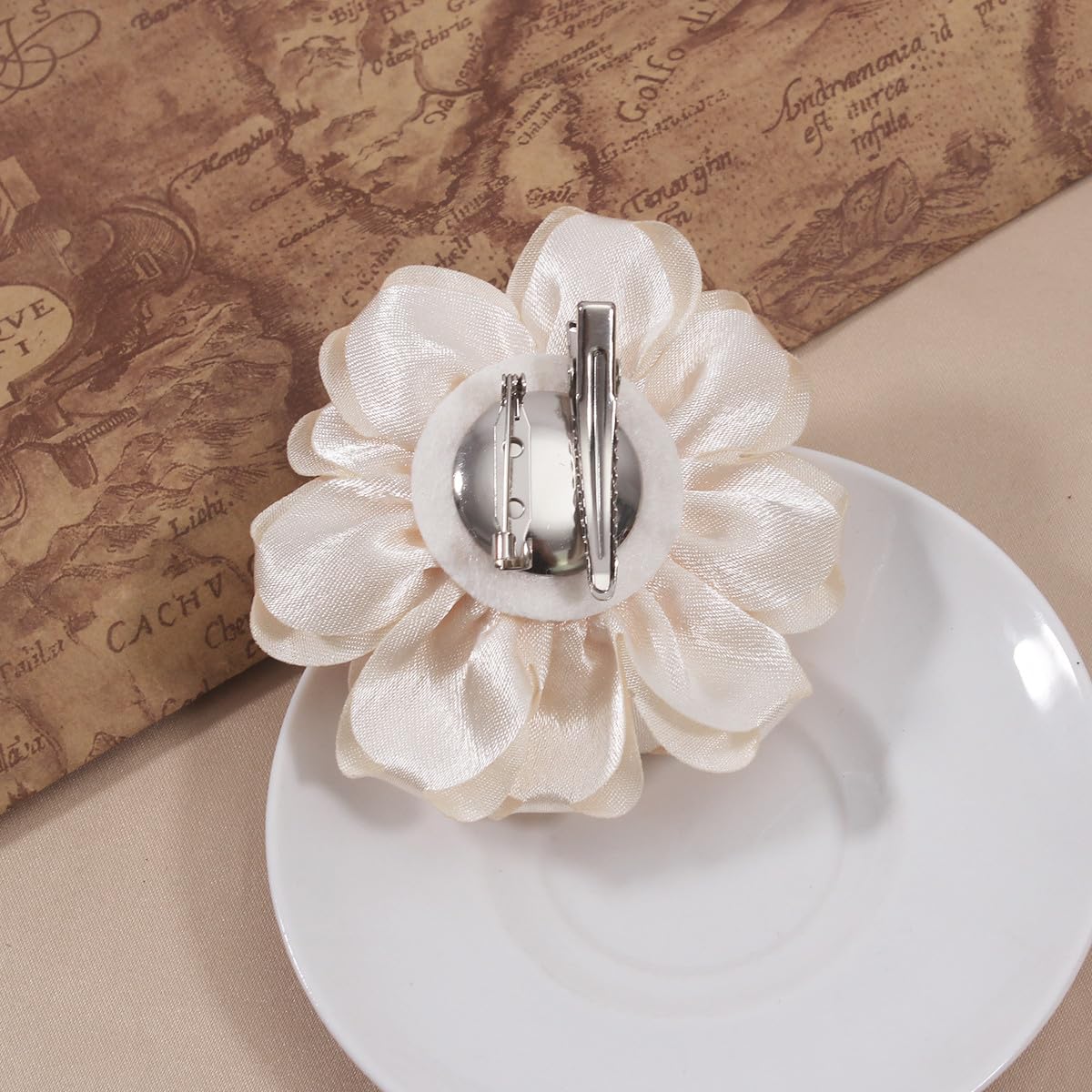 Camellia Flower Brooches and Pins for Women | Hat and Hair Pins | Flower Clips for Clothes - Image 3