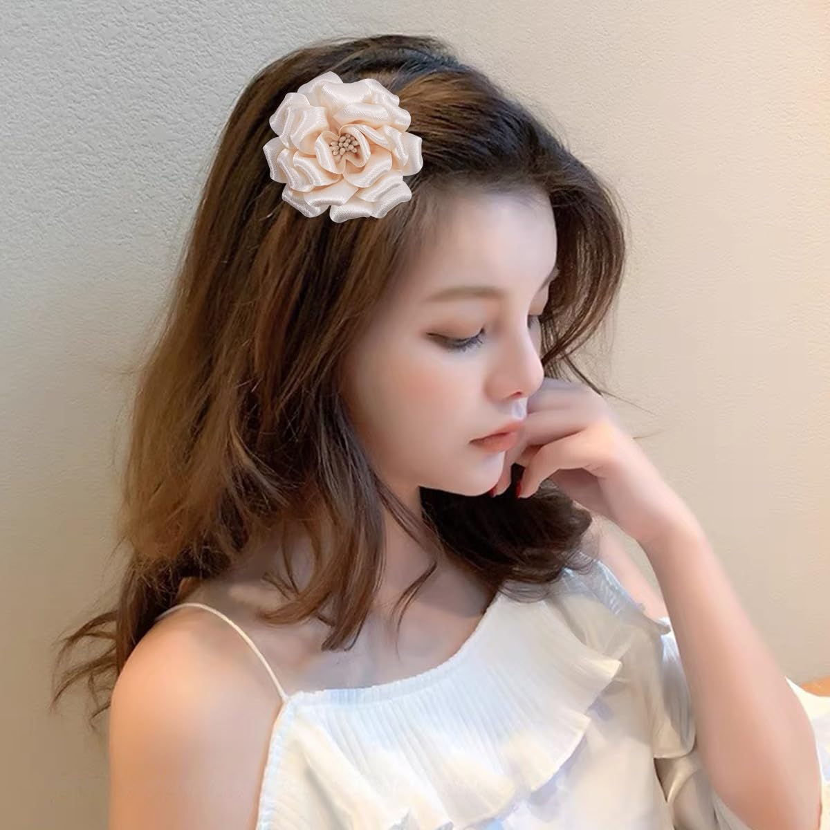 Camellia Flower Brooches and Pins for Women | Hat and Hair Pins | Flower Clips for Clothes - Image 5