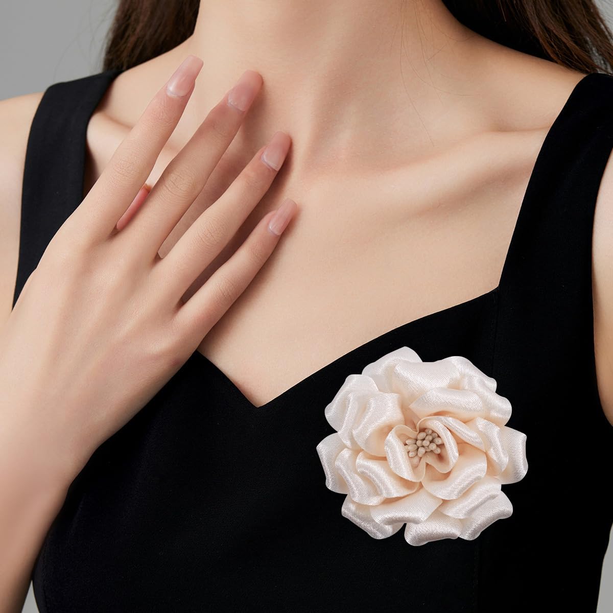 Camellia Flower Brooches and Pins for Women | Hat and Hair Pins | Flower Clips for Clothes - Image 6