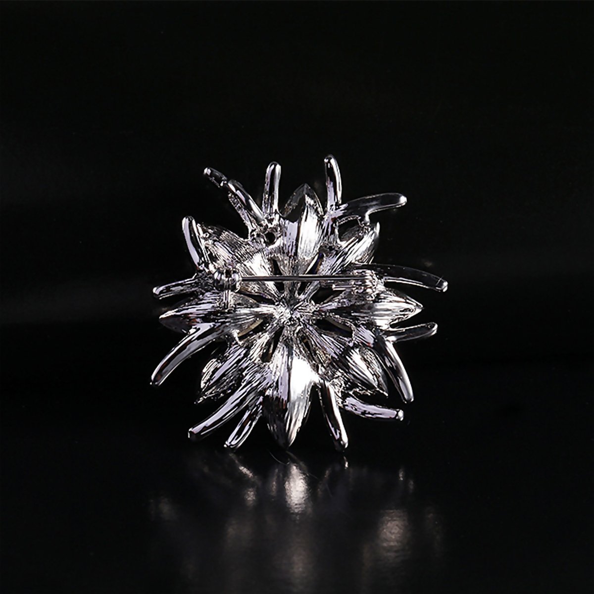 Crystal Floral Brooch for Women | Rhinestone Brooches Fashion Jewelry | Vintage Wedding Party Pins | Women's Clothing Accessories | Blue Wreath Design - Image 6