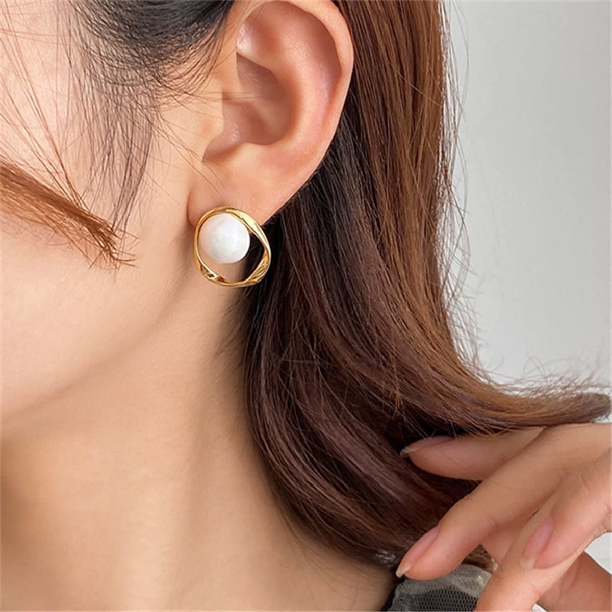 Merdia Dangle Earrings for Women Girls Clasp Hoop Fashion Color Style Eardrop | Pearl Earrings | Earrings for Women Trendy | Bow Earrings | Hoop Earrings | Chandelier Earrings | Crystal Earrings - Image 5