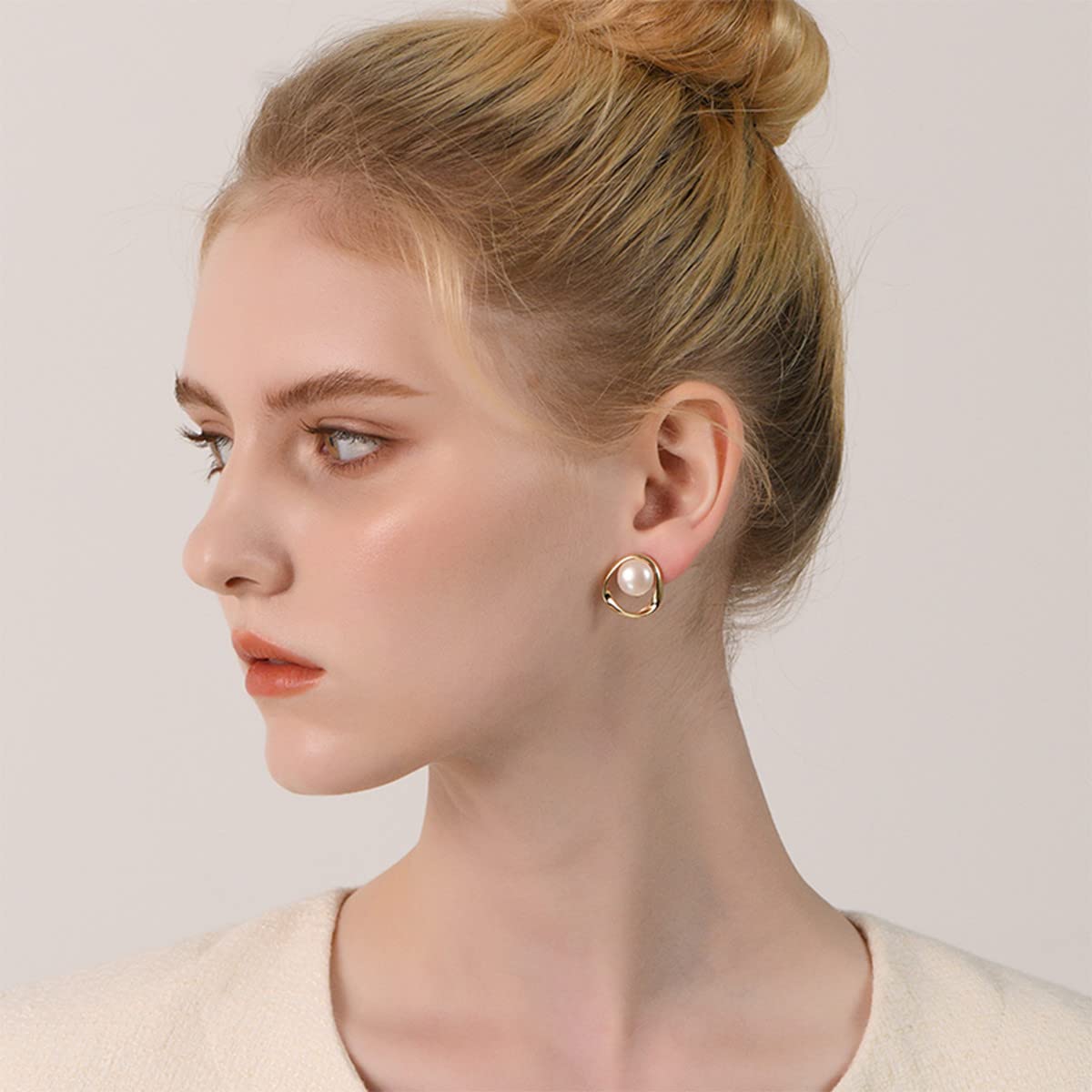 Merdia Dangle Earrings for Women Girls Clasp Hoop Fashion Color Style Eardrop | Pearl Earrings | Earrings for Women Trendy | Bow Earrings | Hoop Earrings | Chandelier Earrings | Crystal Earrings - Image 6