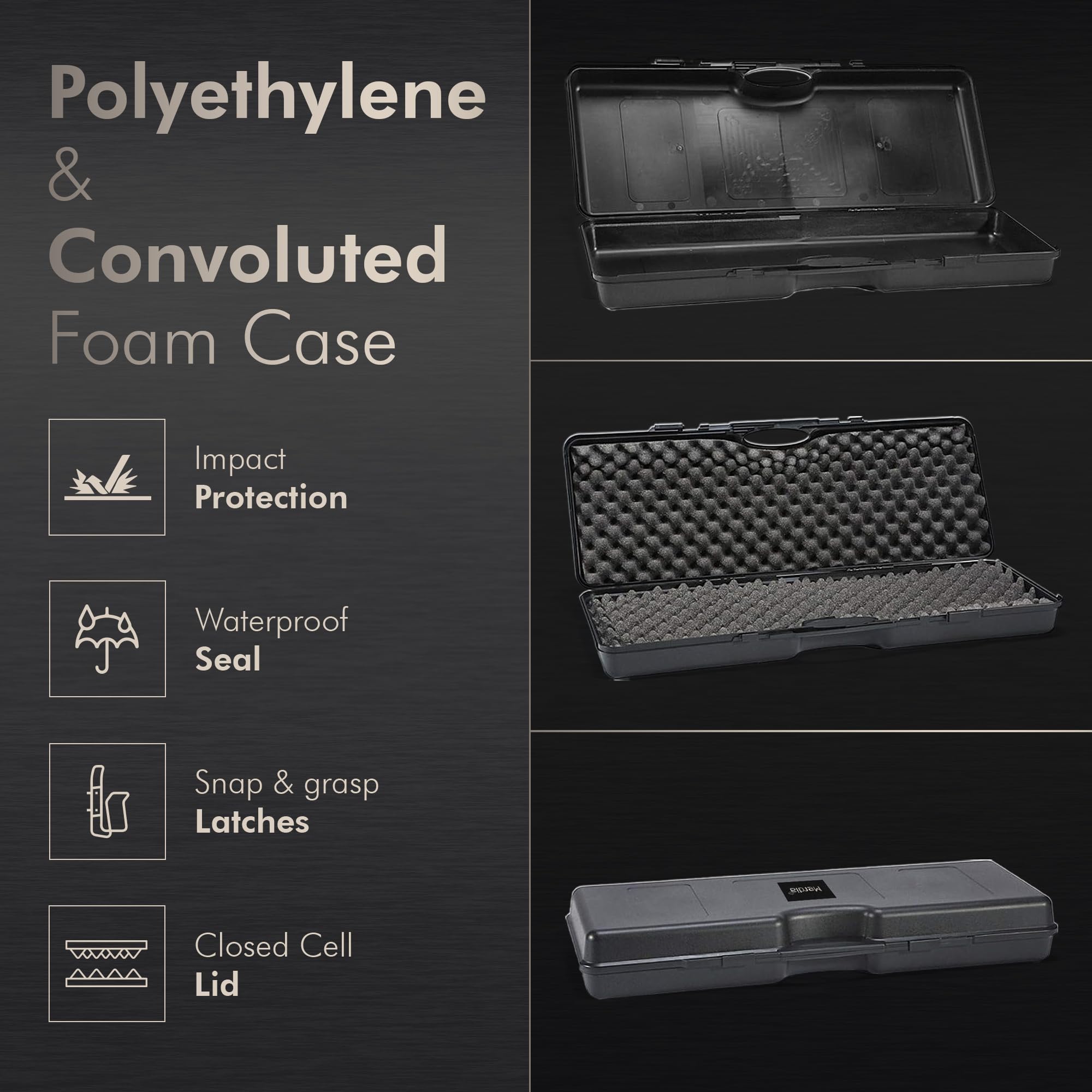 Merdia Gun Case Precision Hard Locking Rifle Cases Ultra Protective Case Intensive Convoluted Foam Shot Gun Case | AR Accessories | Rifle Bag | Hard Gun Cases for Rifles | Shotgun Case - Image 5