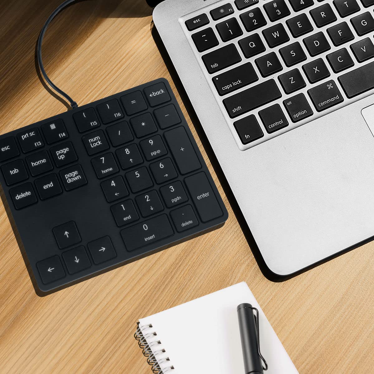 Merdia Numeric Keypads Wired Numpad 34 Keys External Mini Slim Keyboard Magic Force for Financial Cashier Securities-Black| Laptop Accessories | Num Pad | Number keypad for Laptop | Work Keyboard - Image 5