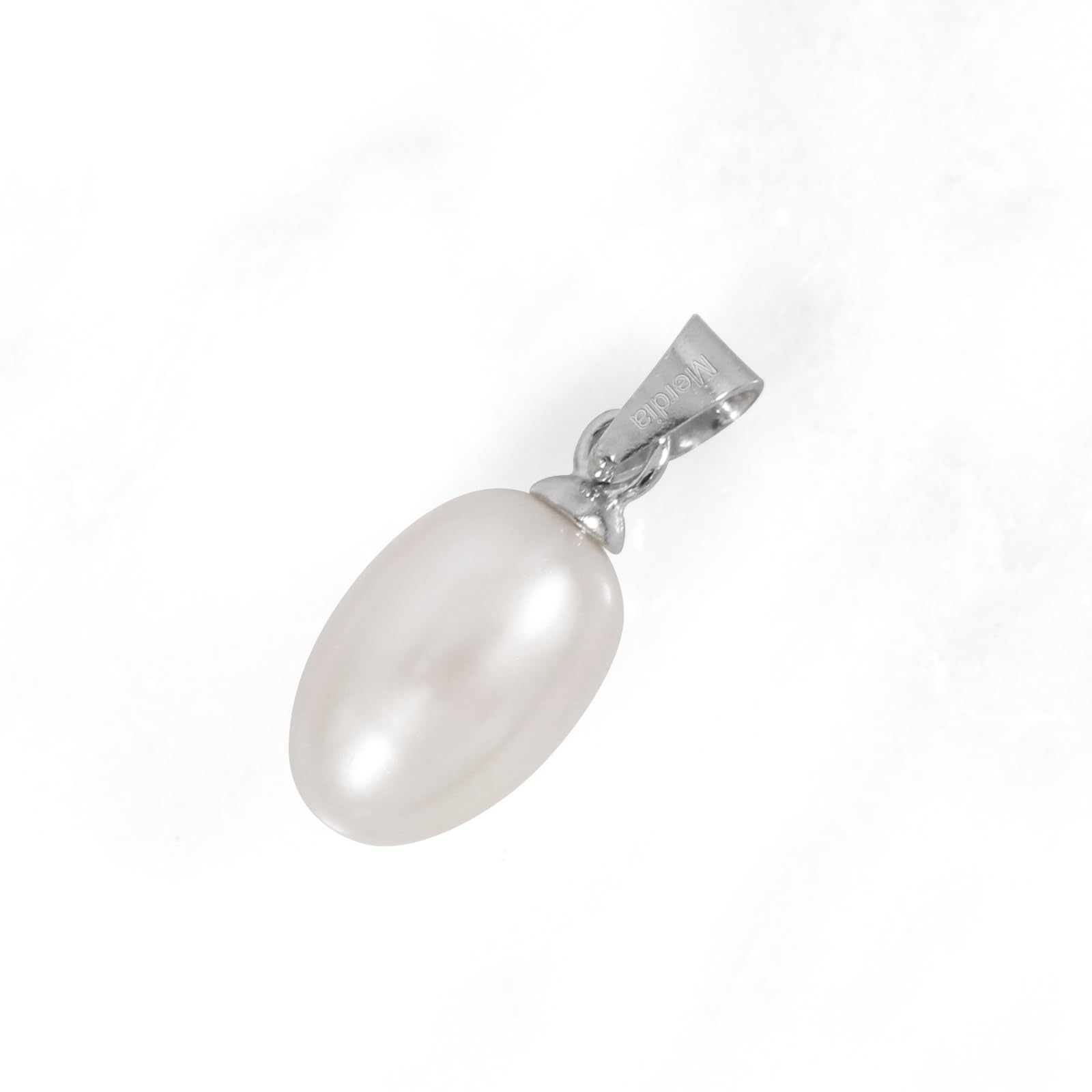 Merdia Sterling Silver Drop Shape Freshwater Cultured Pearl Necklace | Women's Pearl Pendant Necklace | Silver Jewelry - Image 8