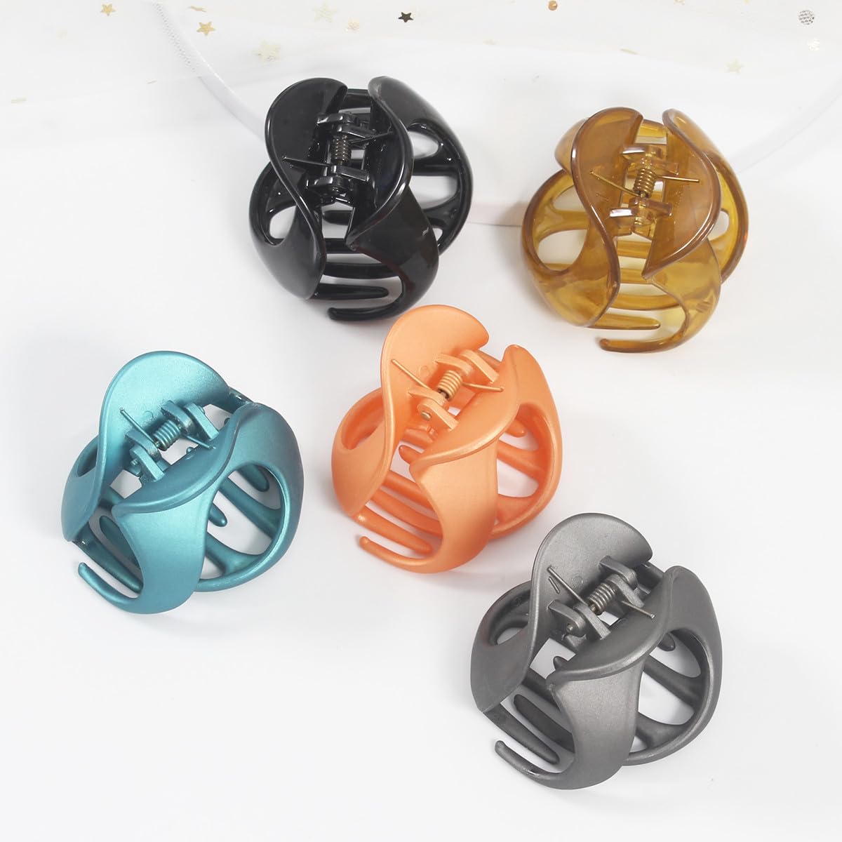 Pack of 5 Small Hair Claw Clips for Women Fine Hairs | 2.36 Inches Strong Hold Non-Slip Small Hair Clips for Women Thick & Thin Hairs | Elegant Cute Claw Clip Accessories for Woman Fashion - Image 3