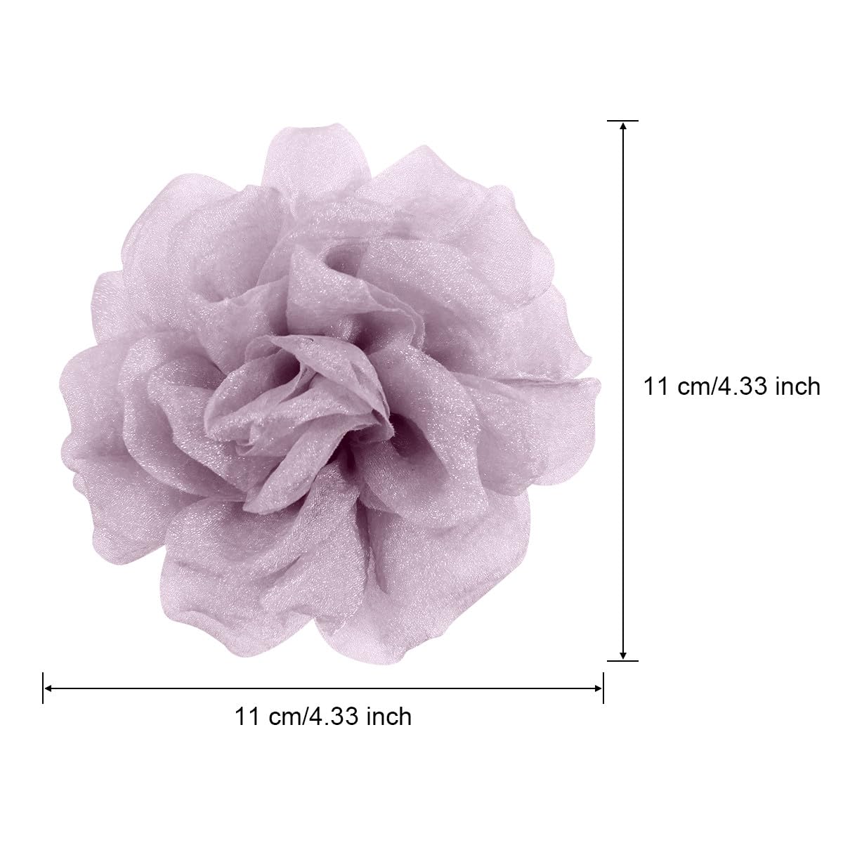 Rose Flower Brooches and Pins for Women, Lavender Brooch with Hair Clip, Hair Pins for Styling, Flower Clips for Hair, Lapel and Hat Pins, 4.3 Inches - Image 4